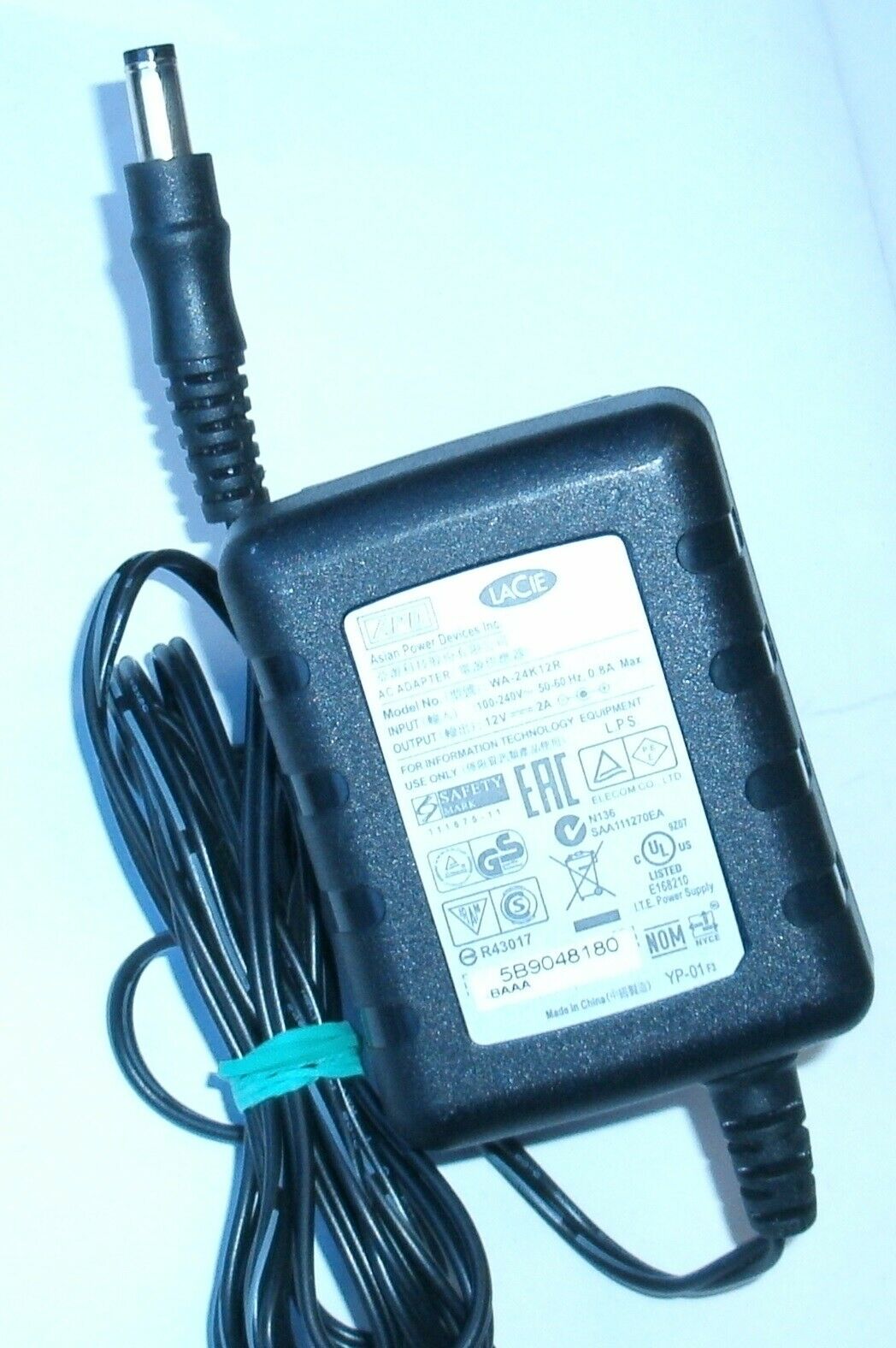 New 12V 2A APD LACIE WA-24K12R Power Supply AC ADAPTER